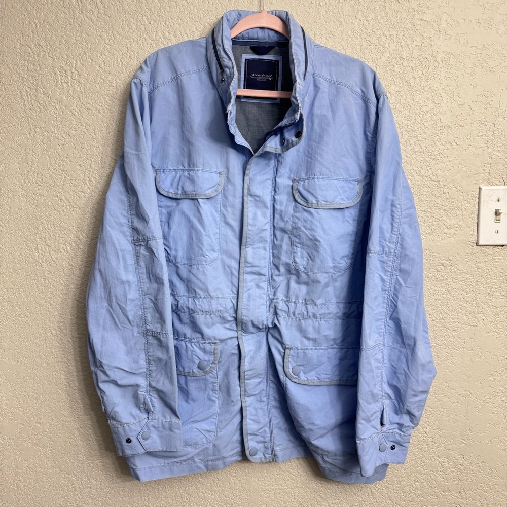 Vineyard Vines Women’s Light Blue Utility Jacket Size XL